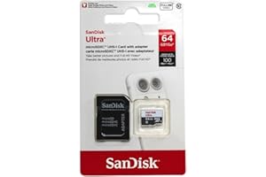 SanDisk Ultra 64 GB microSDXC Class 10 Memory Card up to 48 Mbps - White/Grey