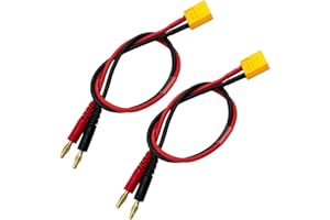 ONPRO 2 Stück XT60 Ladeadapterkabel Balance Adapter mit 4 mm Bananenkopf und 30 cm 14 AWG Silikondraht