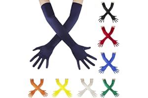 OWITER Long Elbow Satin Gloves for Opera, Evening, Party, Dance, Prom