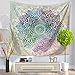 Produktbild JNKKLM New Indian Elephant Peacock Indian Hippie Tapestry Stilvolles Einfaches Neues Mandala Muster Gobelin Strandtuch Kissen C-150X200Cm