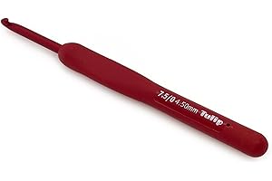 Frida's Wollhaus Tulip Etimo Red - Uncinetto con impugnatura comoda, punta liscia, antiscivolo, 15 misure (4,5)