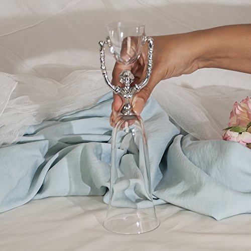 Brautbecher „Franziska“ – Personalisierbarer Brautbecher aus Zinn und echtem Kristallglas - 4