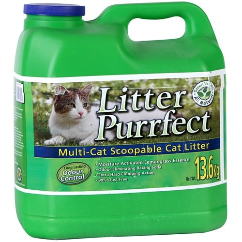 Preisvergleich Produktbild Litter Purrfect Katzenstreu Zitronengras, 13,6 kg, 2 Stück