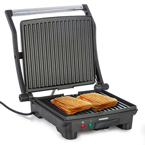Melissa 3in1 Sandwich Maker 1500W aus Edelstahl Panini Grill antihaftbeschichtet Kontaktgrill inklusive Oramics Frühstücksbrett 22x14x0,8cm - 7