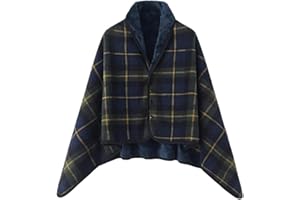 WINKEEY Manta con Capucha de Invierno Frazada Forro Polar, Suave, cálida, Sudadera con Capucha acogedora Manta térmica