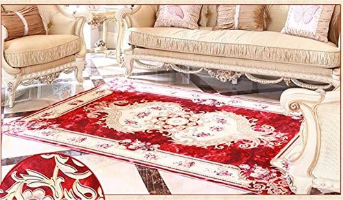 DDDBAY Rug European Simple Modern Indoor Carpet Anti-Skid Cozy Fashion Living Room Bedroom Rectangular Brand New European Carpet , 120*180cm