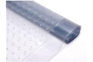 Bargain House Clear Heavy-Duty Carpet Protector Mat – Waterproof Vinyl Plastic Runner for Carpeted Floors – Anti-Slip, Durable Floor Covering for Home, Office, Hallway 27 Inches(2.231ft) Wide (3 FT)