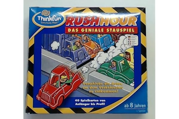 ThinkFun Rush Hour® - Le Jeu de logique ingénieux pour Enfants et Adultes à partir de 8 Ans - Comprend 10 tâches supplémentaires - Édition spéciale Amazon