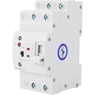 TIKATARER Handmatige Omschakelaar met Dubbele Voeding, 4P 63A DIN-rail Back-up Stroomomschakelaar, met overbelastings- en Kortsluitbeveiliging, voor Campers, Huizen en Generatoren TIKATARER Handmatige Omschakelaar met Dubbele Voeding, 4P 63A DIN-rail Back-up Stroomomschakelaar, met overbelastings- en Kortsluitbeveiliging, voor Campers, Huizen en Generatoren