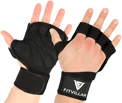 Preisvergleich Produktbild Fitness Handschuhe - Trainingshandschuhe - Crossfit Handschutz Handschuhe mit Handgelenkstütze - Handschuhe Sport, Calisthenics, Krafttraining - Sporthandschuhe Damen und Herren - Gym Gloves (S)