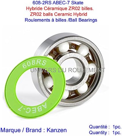 Scooter Bearing Skate Sk8 608 ABEC 7 Scooter Ceramic zr02 Ceramic (1pc) Bearing 8x22x7