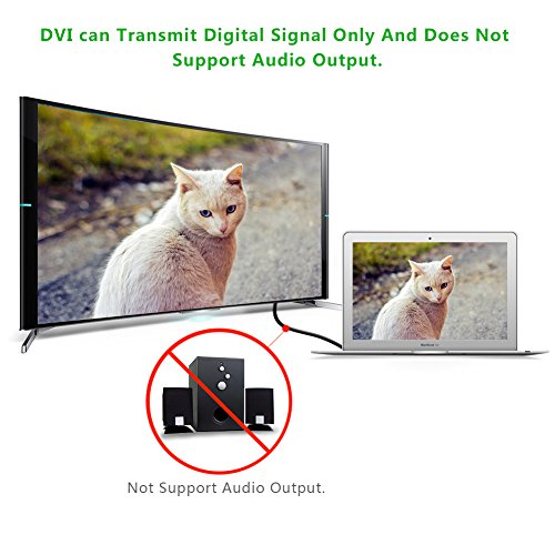 DVI Kabel Ugreen 1m DVI auf DVI 24+1 Kabel Dual Link HDTV 2560×1600 Auslösung mit 2 Ferritkern, verzinnte OFC Kupferleiter und Vergoldete Konverter für PC und Projektoren - 5