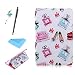 Produktbild MeetLove Hülle für Samsung Galaxy Tab A SM-T550 T551 T555 9.7 Zoll, Ultra Leicht Dünn PU Leder Etui mit Halterung Flip Fall Schutzhülle Tablet Ledertasche mit Kartensteckplatz,Perfume Bottle