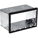 CarSystem24 - Marco de metal para radio de coche, color negro