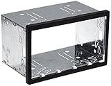 Ranura de doble DIN ACV - Marco de metal para radio de coche, 2DIN, Negro, 18.2 x 11.5 x 10.5 cm