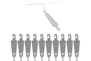SHANBYE Outils d'enfilage au Point de Croix，100 PCS Enfilage Outils Argent Croix Aiguille Filetage Métal Grand Eye Needle Threaders Accessoires de Couture