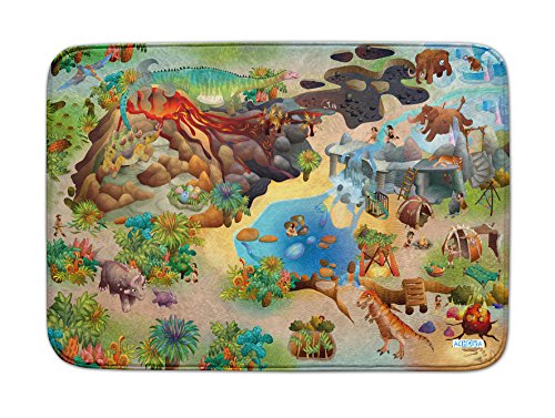 Preisvergleich Produktbild Spielteppich Ultrasoft - Rutschfest 100 x 150 cm (Dinosaurier)