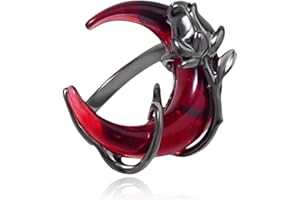 ZORTVUL Ring Ringe Damen Bijouterie Herren Mond Rose Ring Unisex Gothic Verstellbare Ringe Accessoires Hochzeit Boho Punk