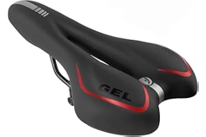 MSDADA Housse de Selle de vélo en Mousse à mémoire de Forme, Extra Douce en Gel pour Homme et Femme, Confortable avec Housse résistante à l'eau et à la poussière, Compatible avec vélo d'extérieur