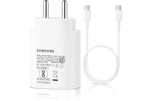 Samsung 25W Type-C PD Superfast Charging Adapter Compatible with 1M C-Type Cable for Galaxy A55|A16|A36|A56|A06|M07|M17|M36|M35|M16|M06|M07|M17|M05|M56|F36|F06|F05|F56|F16, 25watt USB C Fast Charger