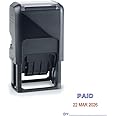 Paid Date Stamp - Self Inking Dual Red/Blue Stamper - 39 x 23mm