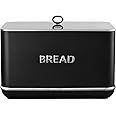 Tower T826175BLK Renaissance Bread Bin, 16L Capacity, Simple Pull Lid, Black