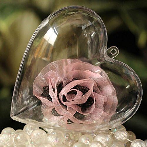 Weimanshop Transparent Hollow Round Ball/Heart/Five-pointed star Candy Box Christmas Stars Cards Decor Container 5pcs