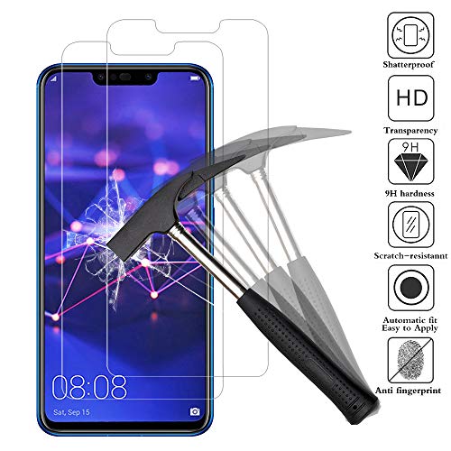 ANEWSIR [2 Piezas Protector de Pantalla para Huawei Mate 20 Lite, Cristal Templado Huawei Mate 20 Lite Protector Pantalla [6.3 Pulgadas] [9H Dureza] [Alta Definicion]