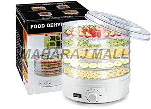 Maharaj Mall Plastic Electric Countertop Food Dehydrator, Preserver Jerky Maker (White)