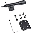 SBGJMY Tactical Mlok Keymod Offset Light Rail Mount,45 Degree Offset Flashlight Mount M300 M600 SeriesTorch Flashlight Mount Flashlight Base for MLOK Keymod Handguard System