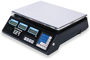 AOMEX Balance électronique numérique professionnelle avec batterie de 5 gr à 40 kg en acier inoxydable