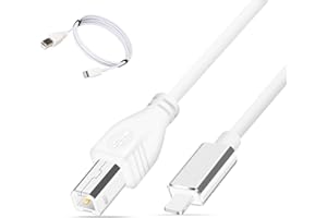 Hsupez Cavo USB tipo B a Midi, 1,5 m/5 ft USB OTG Cavo compatibile con iPhone, dispositivi iOS, controller midi, compatibile con Piano, tastiera, interfaccia audio, strumento musicale elettronico