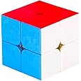 D ETERNAL Moyu Mofang Jiaoshic Cube 2X2 High Speed Stickerless Magic 2 2 Cube,Multicolor, Kids and Professionals