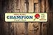 Produktbild Dozili Ping Pong Champion Schild, personalisierbar, personalisierbar, Aufschrift You Just Got Served, Ping Pong Sport-Dekoration, Hochwertiges Aluminium, 10,2 x 45,7 cm