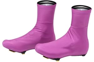 SXFJF Copriscarpe da Bicicletta per Uomo Donna, MTB Road Silicone Copriscarpe con Lucchetto per Ciclismo Ultra Wear Senza Cerniera Impermeabile Antivento, per Bici da Strada,Viola,M
