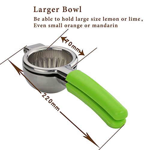 OVOS 304 Edelstahl Zitruspresse Zitrone Squeezer mit Anti-Rutsch-Silikon Griff - 2