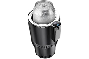 HEITIGN Enfriador de Coche, Taza Calentadora de Refrigeración y Calefacción para Coche, Práctico Refrigerador para Coche (Black)