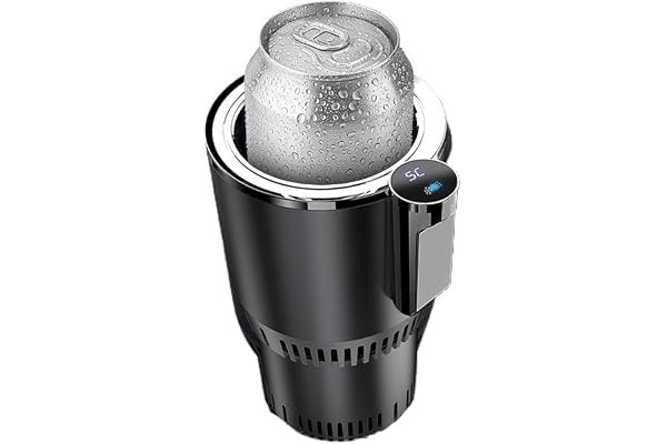 HEITIGN Voiture Refroidisseur Réchauffeur Tasse Auto Voiture Refroidissement et Chauffage Tasse Pratique Voiture Réfrigérateur Refroidisseur (Black)