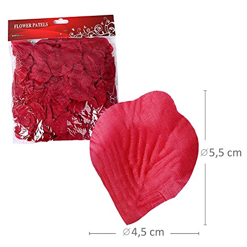 S/O® 500er Pack Rosenblätter Rosenblüten Bordeaux Rosen Blätter Blüten Kunstblumen Seidenblumen - 5