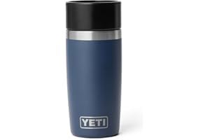 YETI Rambler Travel Bottle, Vacuum Insulated Stainless Steel Coffee Flask with Leakproof Hotshot Commuter Cap, Navy, 12 oz (355 ml)