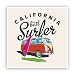 Produktbild 2 x California Surf Surfen Vinyl Aufkleber Reise Gepäck # 7576 - 10cm/100mm Wide