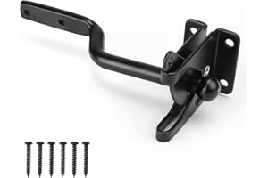 Gartentor Schloss, JANDH Schwarzer Schwerkrafthebel Torverriegelung, Zaunschloss Automatischer Geeignet für Zaun und Tor