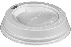 Couvercle Papstar 14809 pour les tasses à passer au papier de 8 cm de diamètre. Lot de 100 en polystyrène Blanc
