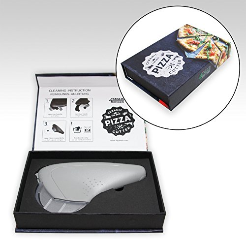 Smart4Kitchen Keramik Pizzaschneider | Super scharfer, einfach zu reinigender & ergonomischer Pizzaroller | Pizza Cutter inkl. Klingenschutz | Pizzarad/Teigschneider in hochwertiger Geschenkbox - 4
