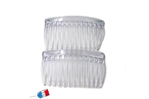 CREATIVE CORNER 4 pettini laterali trasparenti Made in France, 7 x 4,1 cm.