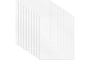 DARENYI 10 Pcs Acrylic Sheet Clear Plastic Sheet 1mm Transparent Acrylic for Drawing, Printing, Craft DIY, Picture Frame etc(18 x 13cm)