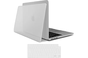 TECOOL Etui kompatybilne z MacBook Air M4 M3 M2 13,6" 2022/2024/2025 (A3240 A3113 A2681), odporne na odciski palców, ultracienkie etui ochronne z ochroną klawiatury (układ UE), matowe przezroczyste