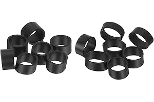 QUARKZMAN 100 sztuk gumki silikonowe gumowe, 6 x 5 mm/8 x 5 mm opaski silikonowe opaski zaciskowe odporne antypoślizgowe elastyczne opaski kablowe do owijania kabli, czarne