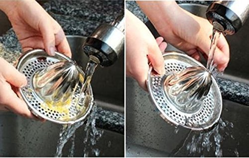 A-goo Edelstahl Zitrone Orange Frucht Juicer manuelle Zitronenpresse Schmutzf?nger - 4