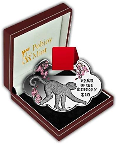 British Virgin Islands 2016 Lunar Year of the Monkey Silver Lock Charm Coin